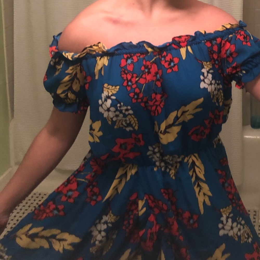 Floral high-low dress
